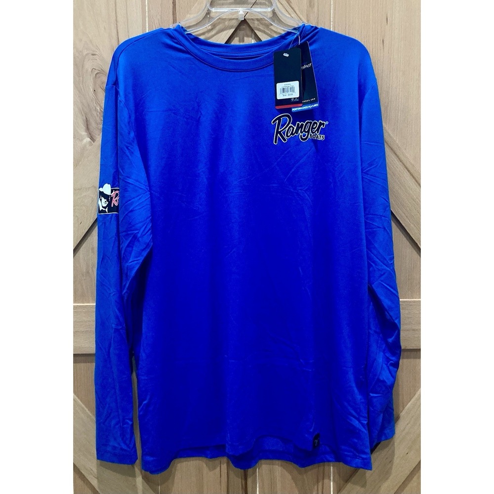NWT Ranger Boats Blue Ranger Cup Long Sleeve Size Large Stretch NEW - Picture 2 of 9